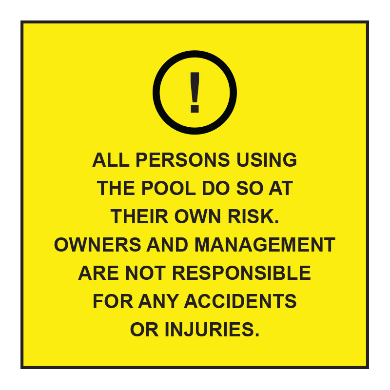 ALL PERSON USING THE POOL...