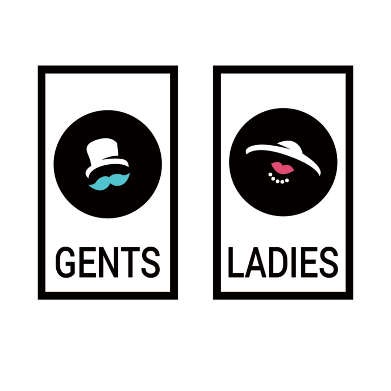 Gents and ladies lips and moustache