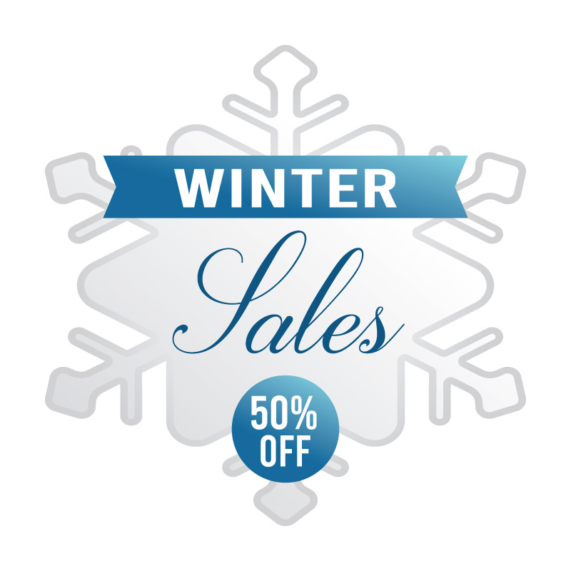 Winter Sales Snowflake 50%