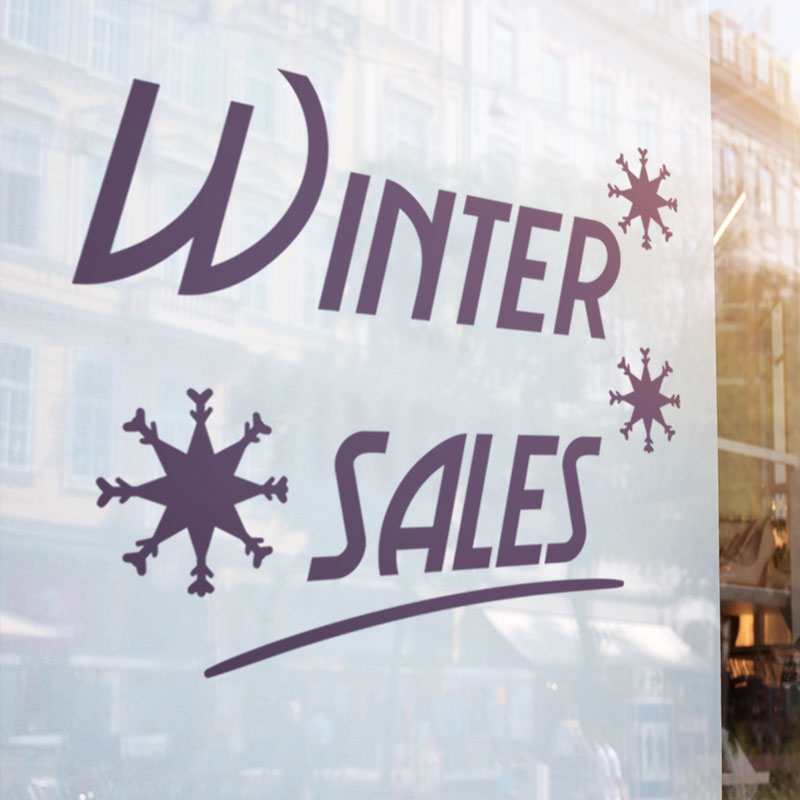 Winter Sales Snowflakes