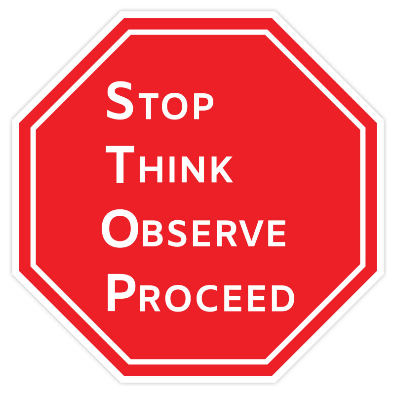 STOP-THINK-OBSERVE-PROCEED