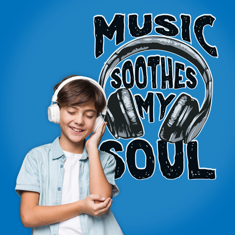 Αυτοκόλλητο Τοίχου - Music Soothes My Soul
