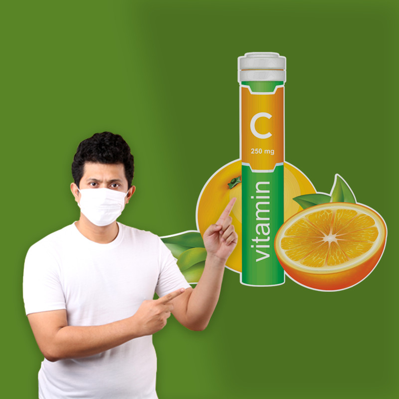 Αυτοκόλλητο Τοίχου -  Vitamin C