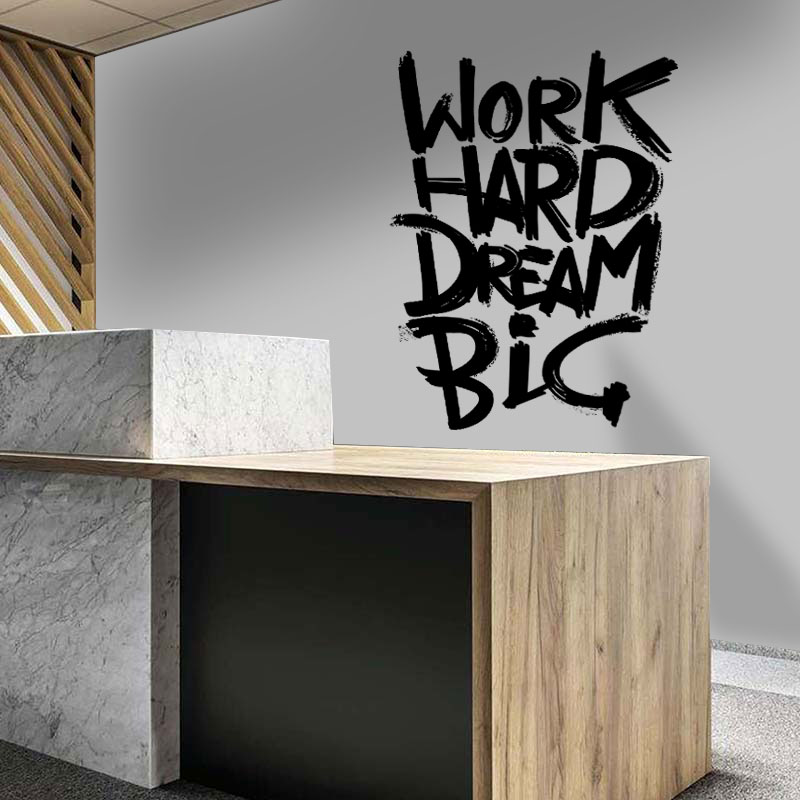 Αυτοκόλλητο Τοίχου - Work Hard Dream Big