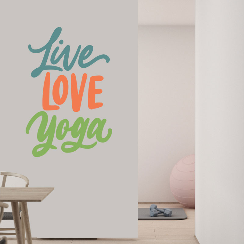 Αυτοκόλλητο Τοίχου - Love Yoga