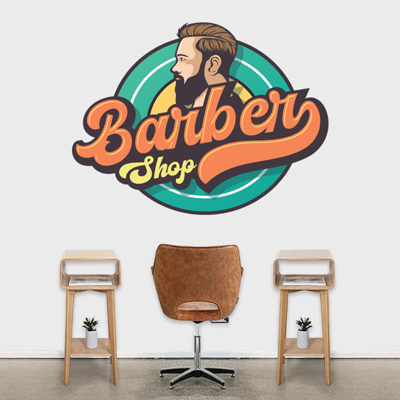 Αυτοκόλλητο Τοίχου - Barber Shop