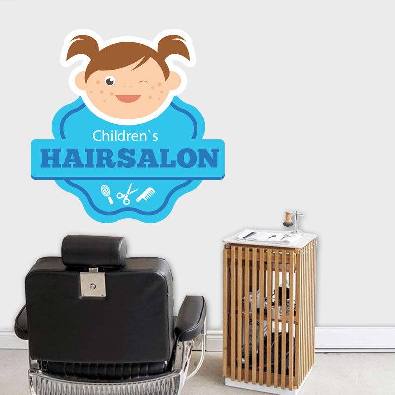 Αυτοκόλλητο Τοίχου - Children's Hairsalon