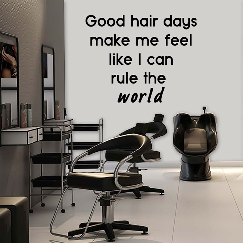 Αυτοκόλλητο Τοίχου - Good Hair Days...