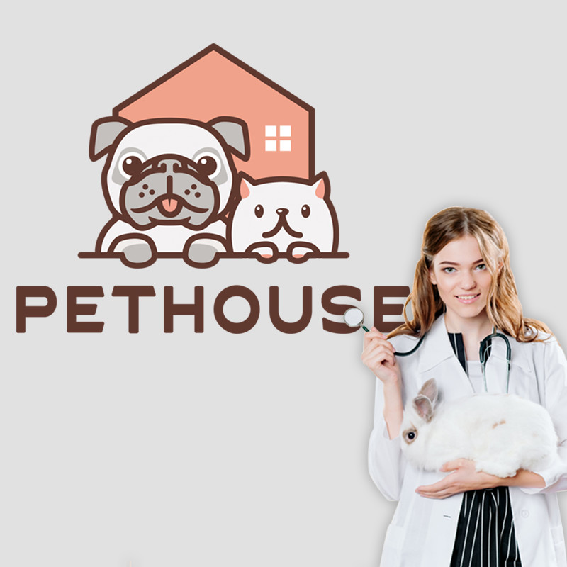 Αυτοκόλλητο Τοίχου - Pet House