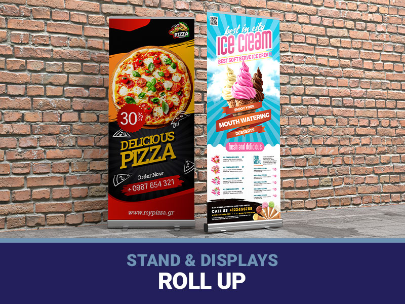 STAND & DISPLAYS <br>ROLL UP