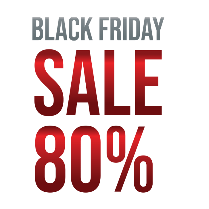 Black Friday Sale 80%