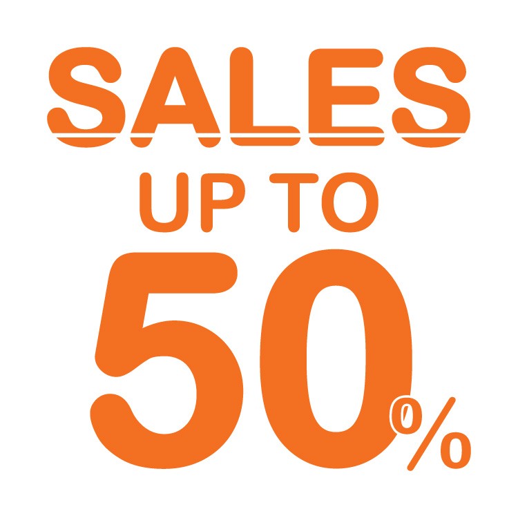 Sales up to 50%