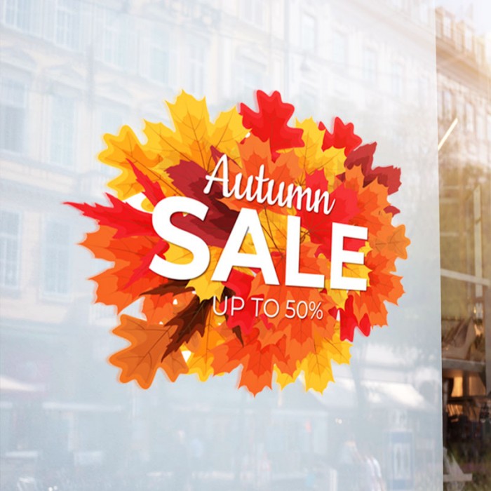 Autumn sale φθινοπωρινά φύλλα