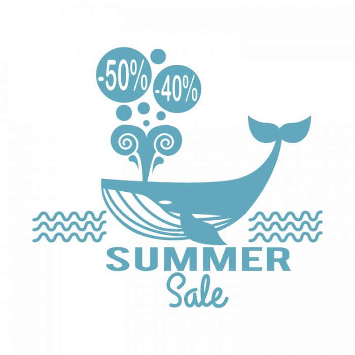 Summer sale μπλε φάλαινα