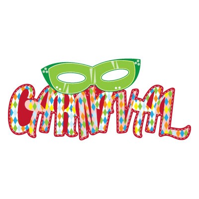 Χρωματιστό Carnival με πράσινη μάσκα