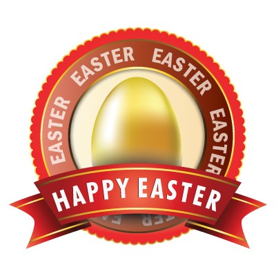 Happy Easter gold egg