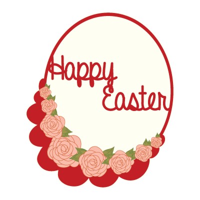 Happy Easter red roses