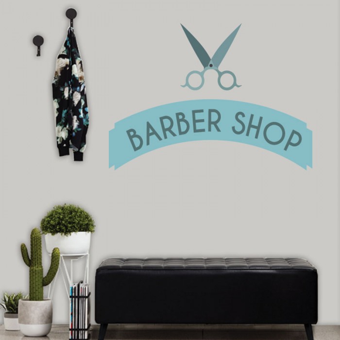 Αυτοκόλλητο Τοίχου - Barber Shop