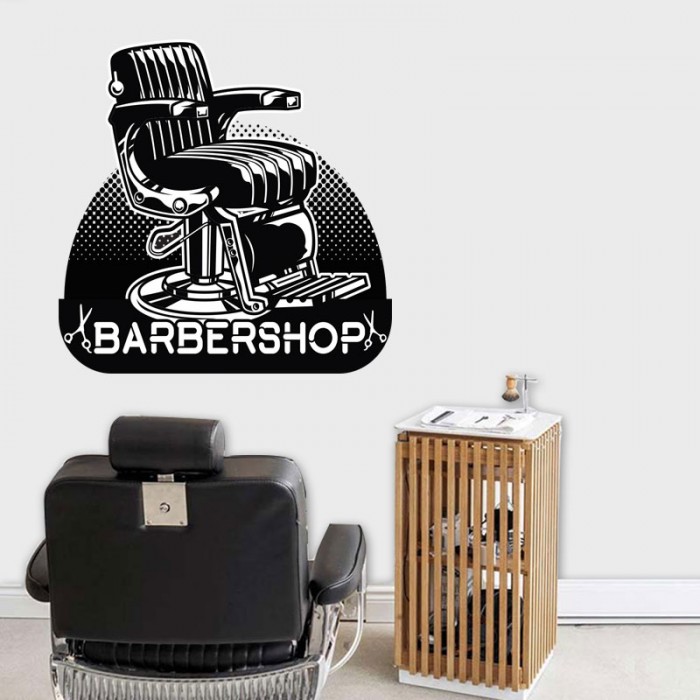 Αυτοκόλλητο Τοίχου - Barber Chair