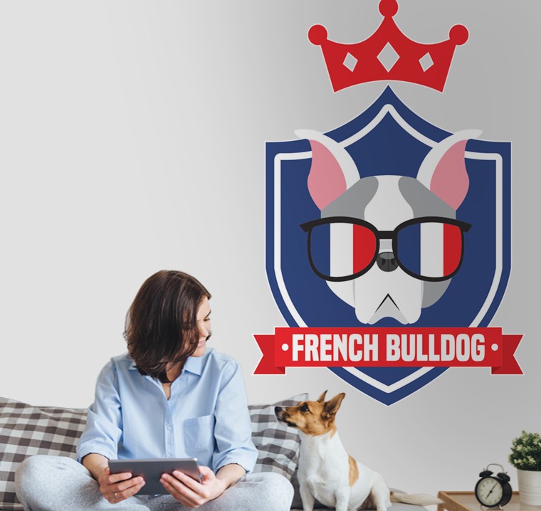 Αυτοκόλλητο Τοίχου - French Bulldog