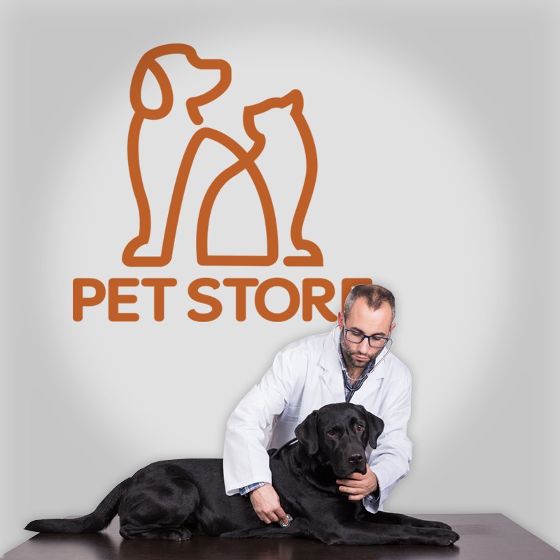 Αυτοκόλλητο Τοίχου - Pet Store