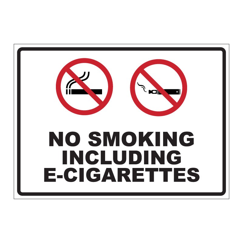 NO SMOKING INCLUDING E-CIGARETTES