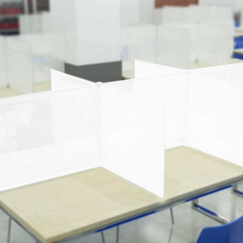 Διαχωριστικό Προστασίας | Άσπρο (5mm) 3 Θέσεων 180x60 ύψος | plexiglass