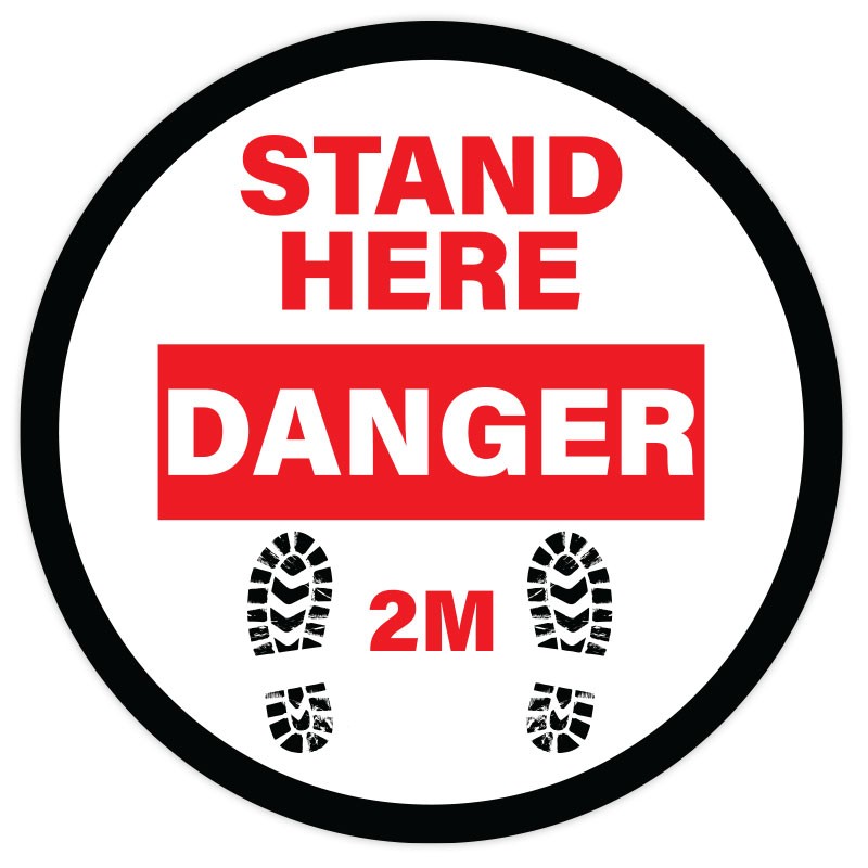 STAND HERE-DANGER