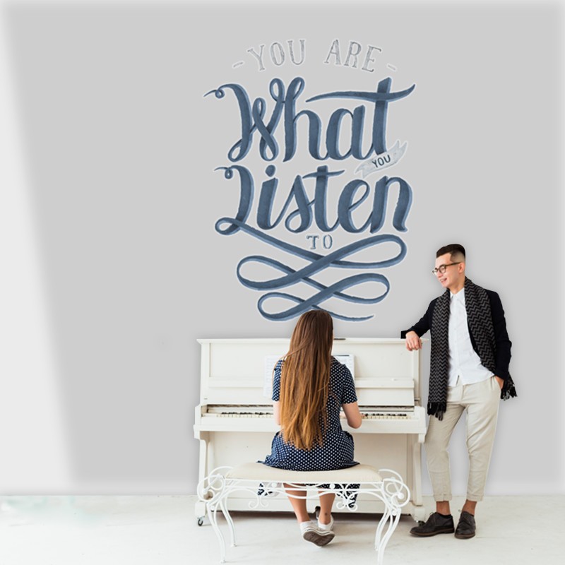 Αυτοκόλλητο Τοίχου - You are What you Listen to