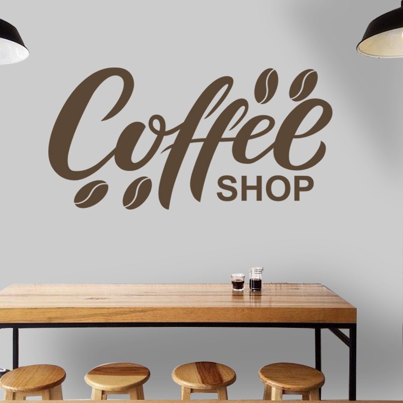 Αυτοκόλλητο Τοίχου - Coffee shop