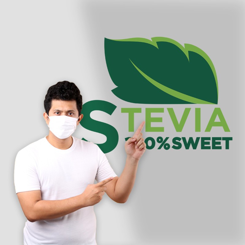 Αυτοκόλλητο Τοίχου - Stevia 100% Sweet