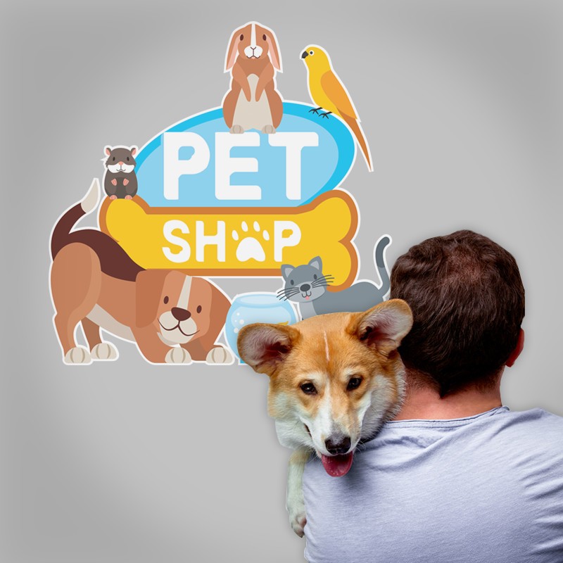 Αυτοκόλλητο Τοίχου - Pet Shop