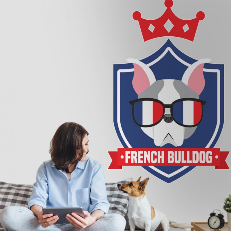 Αυτοκόλλητο Τοίχου - French Bulldog